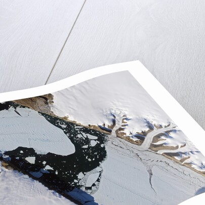 Ice island that calved off the Petermann Glacier in northwestern Greenland by Anonymous