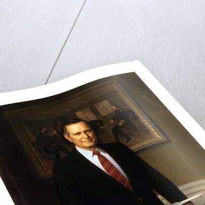 Official White House portrait of George H. W. Bush by Herbert Abrams