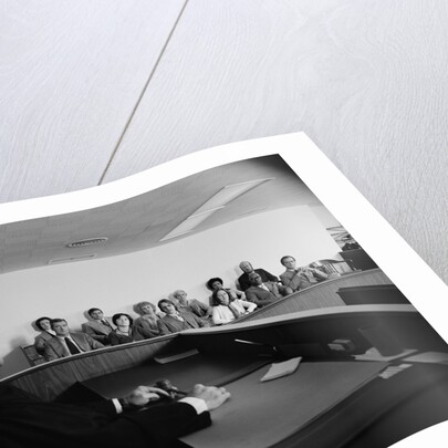 Judge addressing jury in courtroom by Anonymous