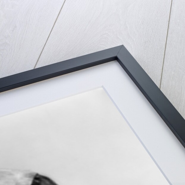 Happy smiling little girl in costume holding a papier-mache pumpkin head by Anonymous