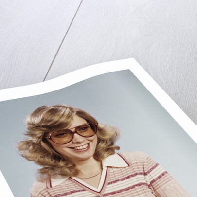 Portrait woman wearing tinted eyeglasses by Anonymous