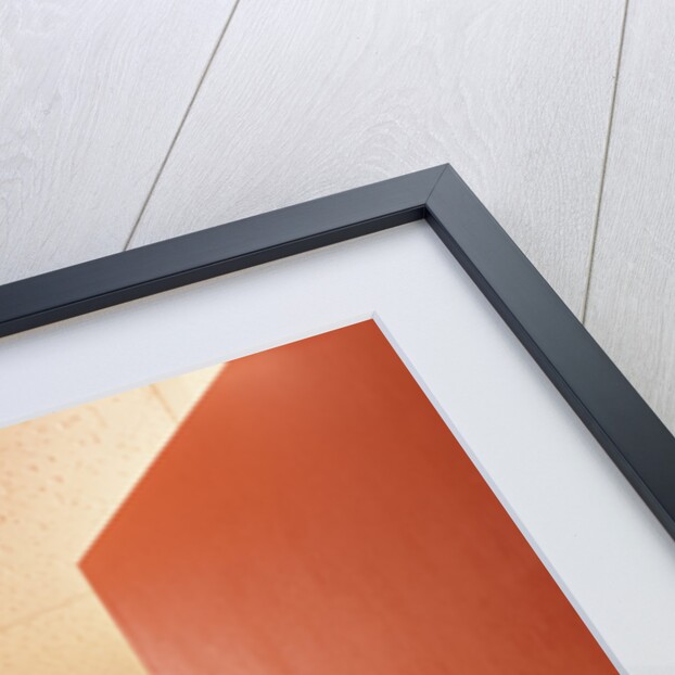 Conference room interior with table chairs chalkboard open door ajar by Anonymous