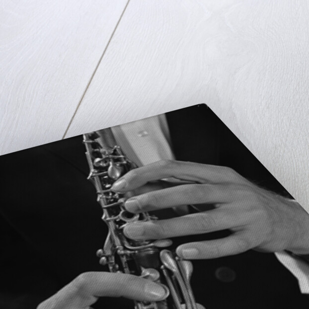 Male hands playing clarinet by Anonymous