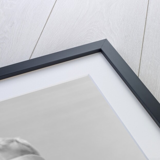 Business man hands hovering over desk wearing blindfold by Anonymous