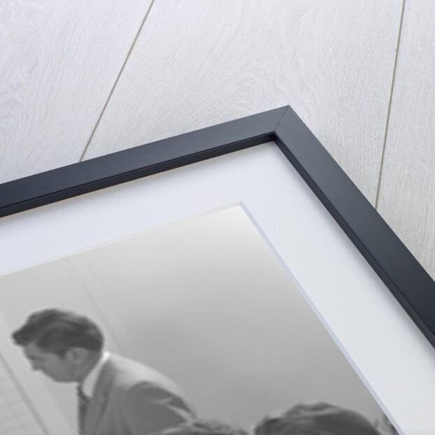 5 executive businessmen meeting with sales chart graphic by Anonymous