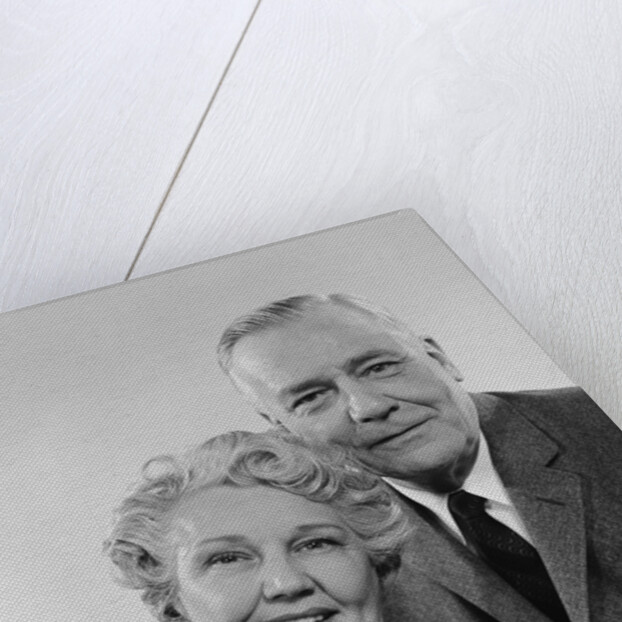 Portrait smiling elderly couple by Anonymous