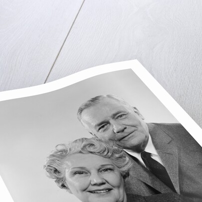 Portrait smiling elderly couple by Anonymous
