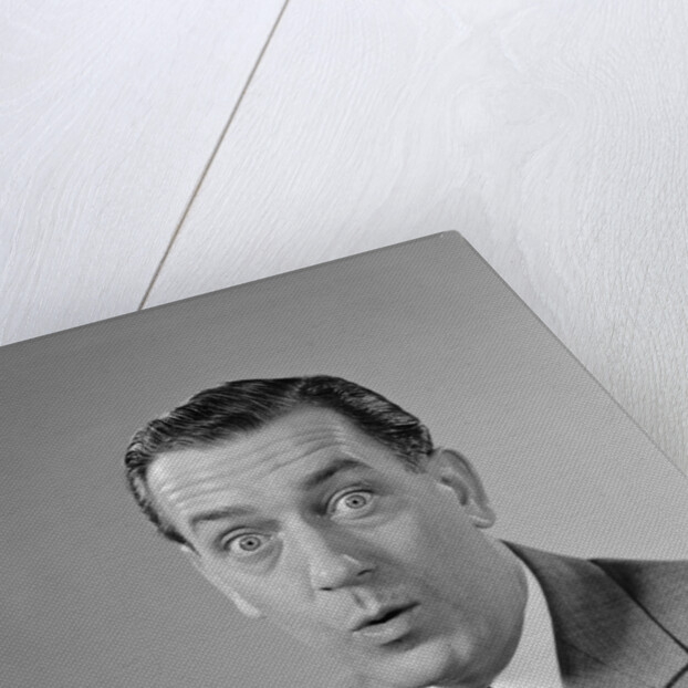 Businessman bulging eyes wide open shocked facial expression by Anonymous