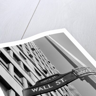 Wall street sign by Anonymous