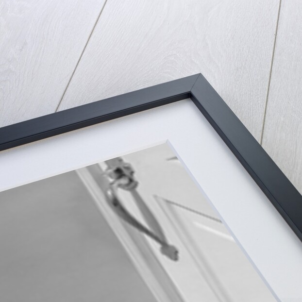 Glass milk bottles and newspaper by front door home delivery by Anonymous