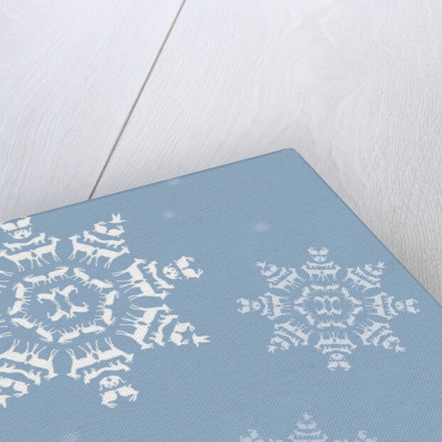 Snowflakes formed by silhouettes of animals by Anonymous