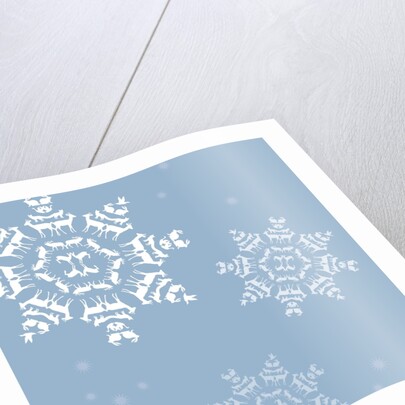 Snowflakes formed by silhouettes of animals by Anonymous