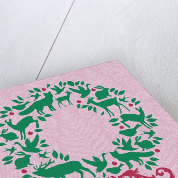 A wreath shaped by silhouettes of animals by Anonymous