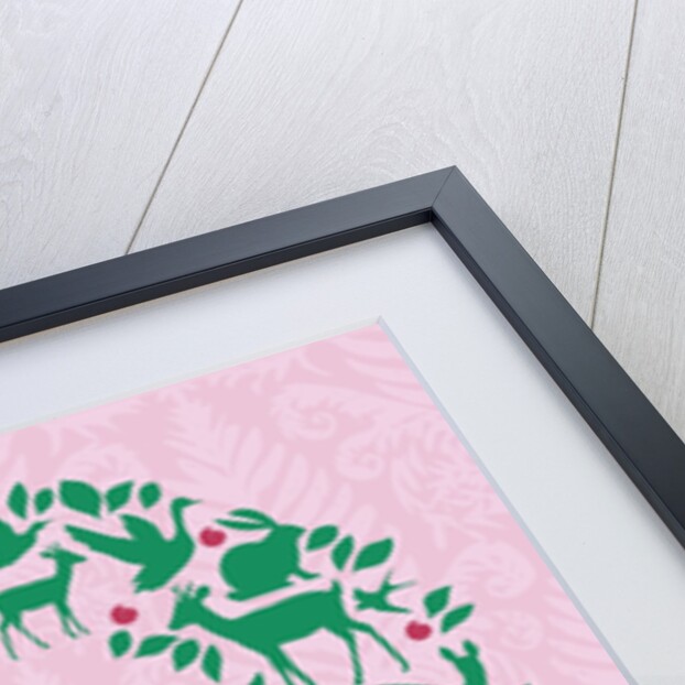 A wreath shaped by silhouettes of animals by Anonymous