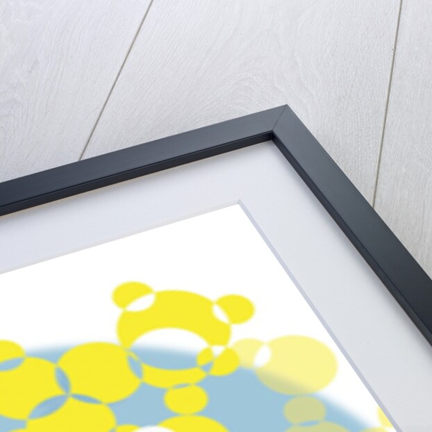 A woman with flower petals blowing with her hair by Anonymous