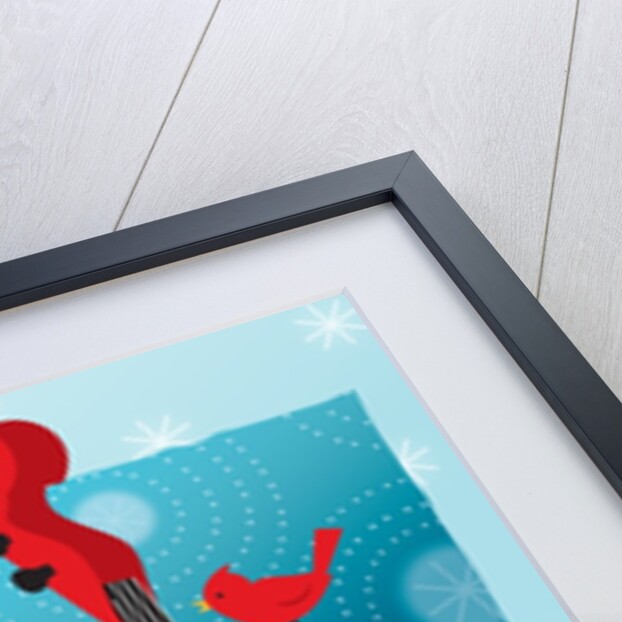 A happy snowman playing an upright bass by Anonymous