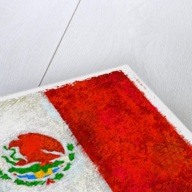 Drawing of the flag of Mexico by Anonymous