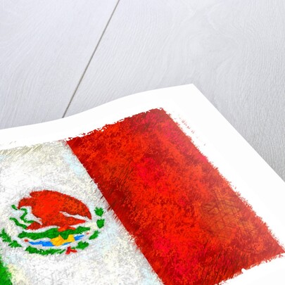 Drawing of the flag of Mexico by Anonymous