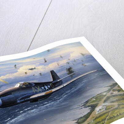 American planes on reconnaissance mission over Normandy by Anonymous