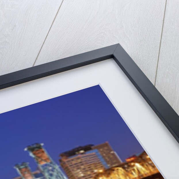 Portland, Oregon and Willamette River at dawn by Anonymous