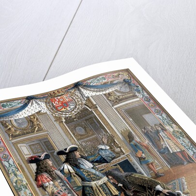 Louis XIV proclaiming duc d'Anjou King of Spain by Anonymous