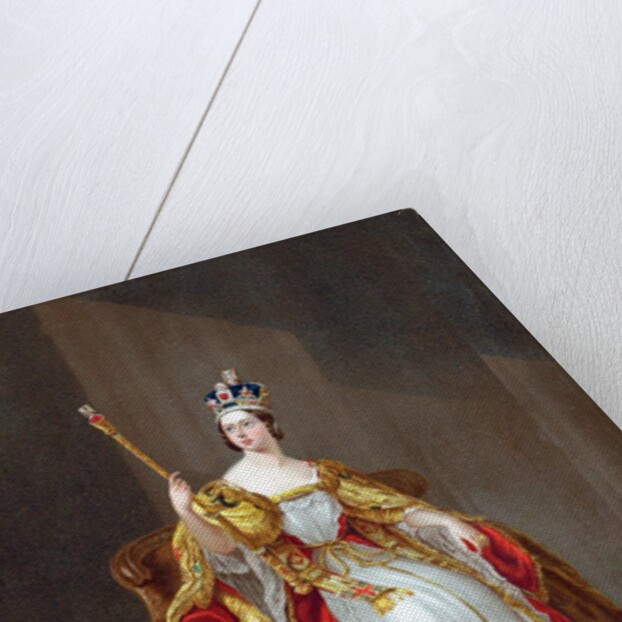 Queen Victoria on her throne by Anonymous