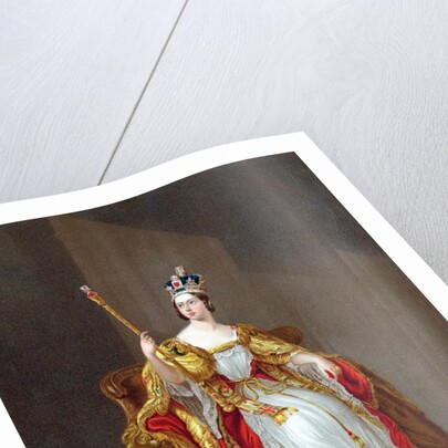 Queen Victoria on her throne by Anonymous