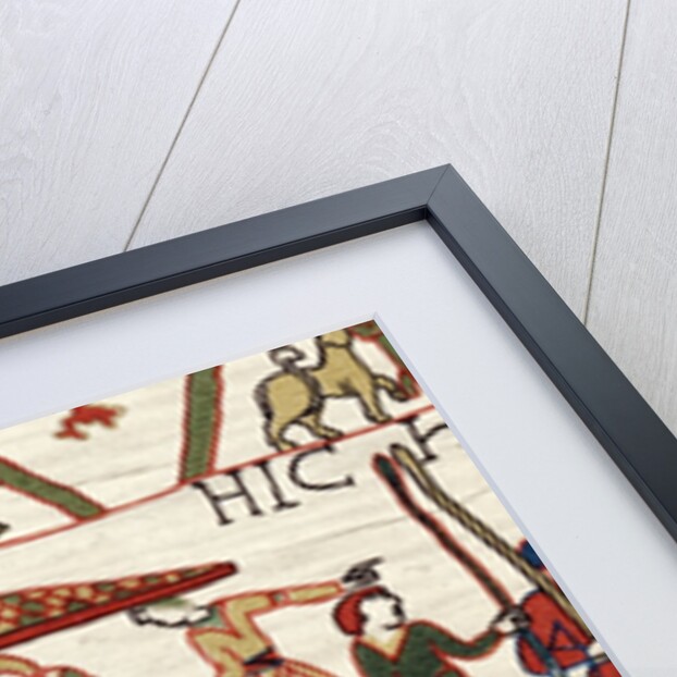 Detail of Harold II and companions feasting from The Bayeux Tapestry by Anonymous