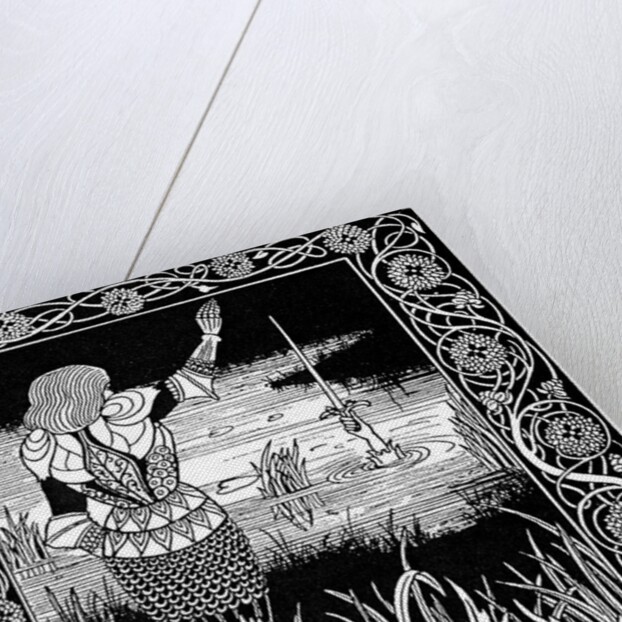 Excalibur being reclaimed by the Lady of the Lake by Anonymous