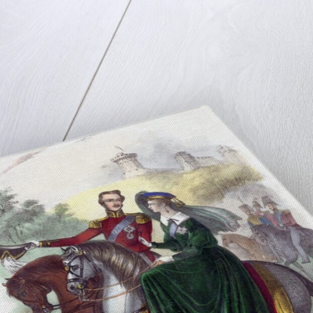 Queen Victoria and Prince Albert on horseback by Anonymous