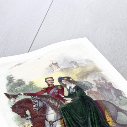 Queen Victoria and Prince Albert on horseback by Anonymous