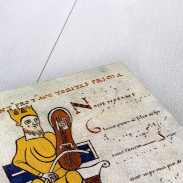 King David playing a lyre by Anonymous