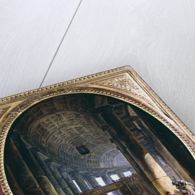 Interior of the colonnade of St. Peter's, Rome, at the time of the Conclave of 1769 by Anonymous