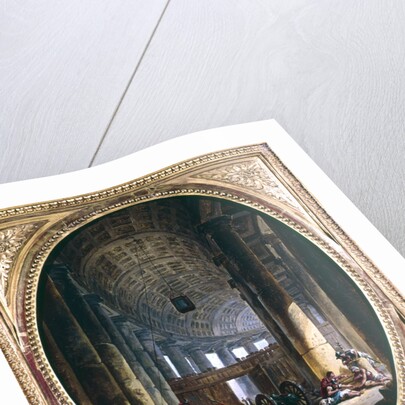 Interior of the colonnade of St. Peter's, Rome, at the time of the Conclave of 1769 by Anonymous