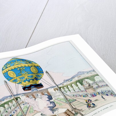 Ascent by Pilatre de Rozier in captive hot air balloon by Anonymous