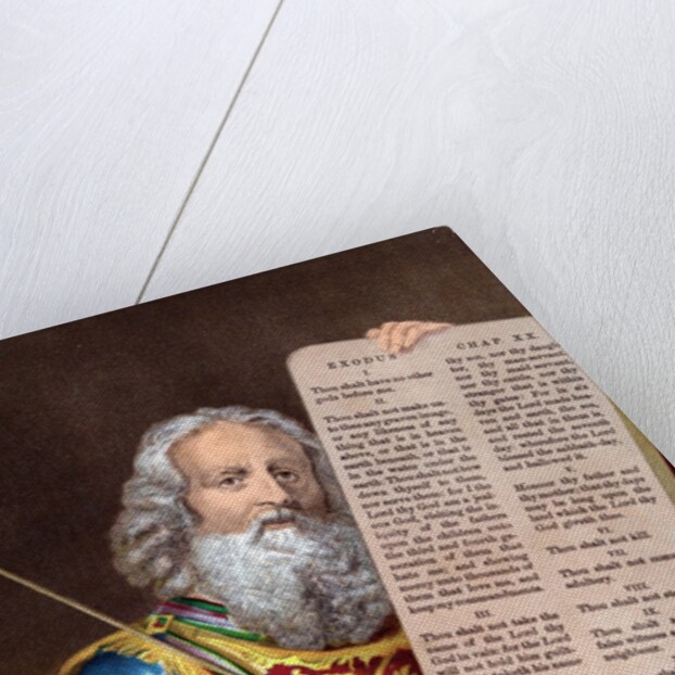 Moses with the Ten Commandments by Anonymous