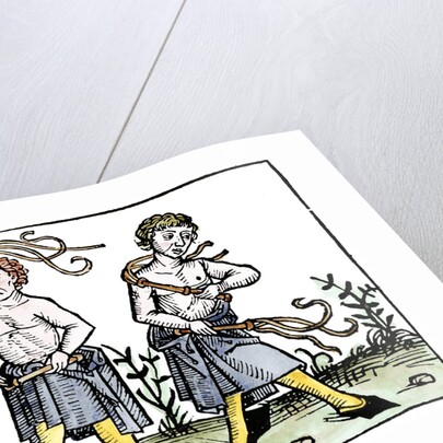 Flagellants whipping themselves by Anonymous