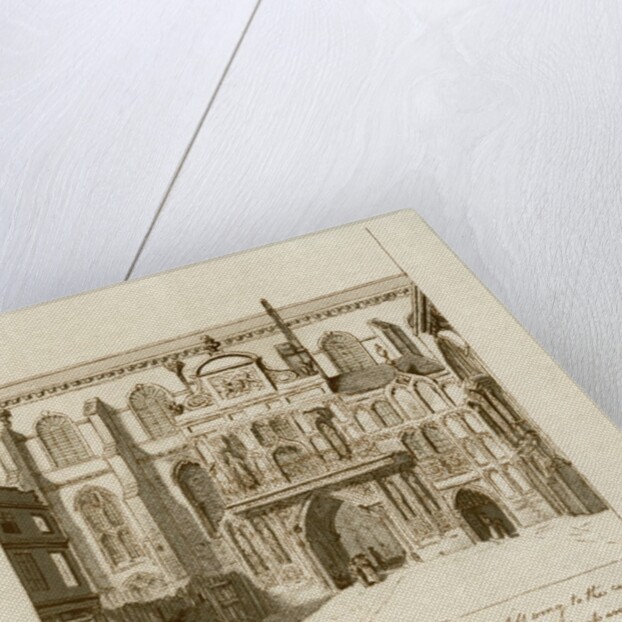 South view of the entrance to Guildhall in the City of London by Anonymous
