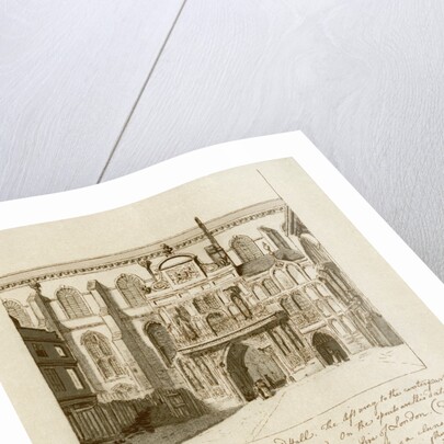 South view of the entrance to Guildhall in the City of London by Anonymous