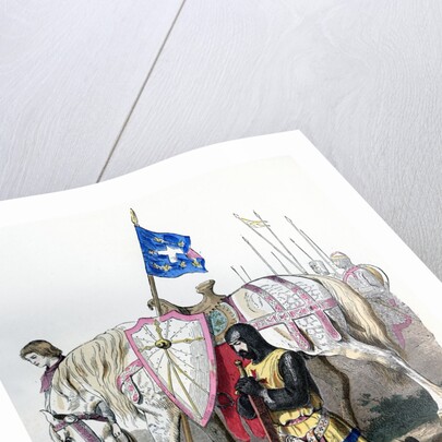 Knight saying a prayer before departing for the second crusade by Anonymous