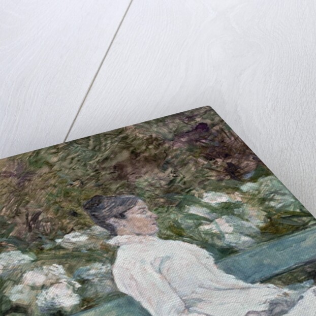 Woman Seated on a Bench in a Park by Henri de Toulouse-Lautrec