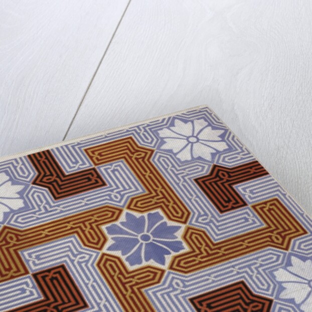 Wallpaper Design with Maze and Flowers by Anonymous