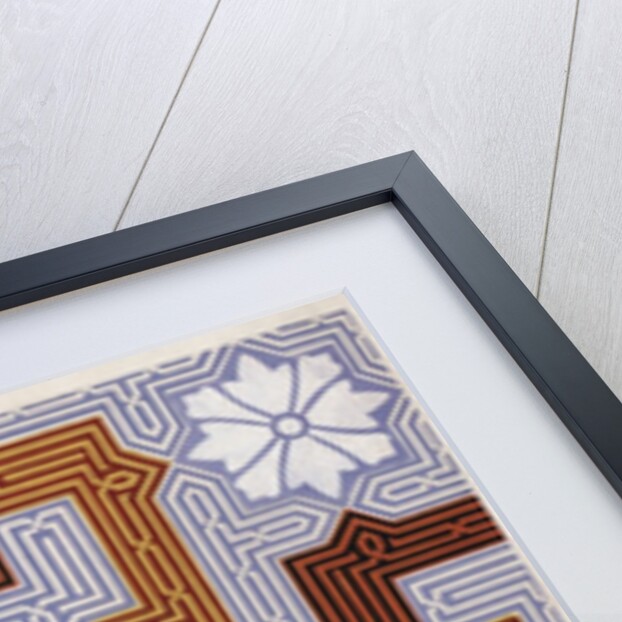 Wallpaper Design with Maze and Flowers by Anonymous