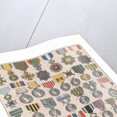 Variety of military medals by Anonymous