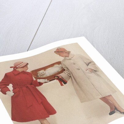Two Women with Prize Winning Cat by Anonymous