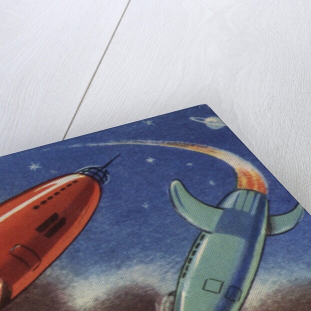 Rockets in flight by Anonymous