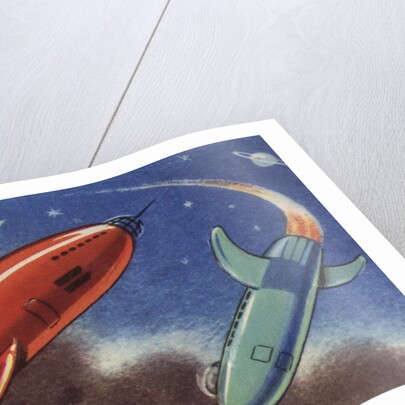 Rockets in flight by Anonymous