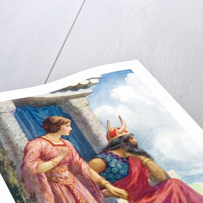 Odin and Frigga in Asgard by Anonymous