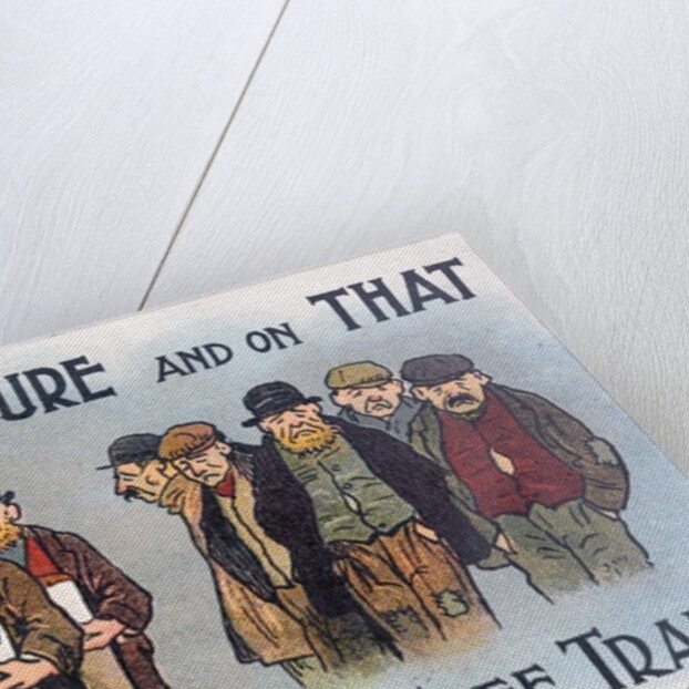 Anti free trade postcard by Anonymous