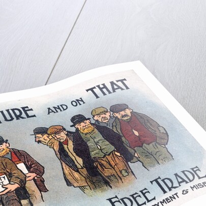 Anti free trade postcard by Anonymous